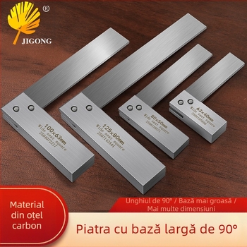 Riglă din oțel carbon, precizie înaltă, unghi de 90°, în formă de L pentru prelucrarea lemnului
