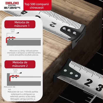 Ruletă de măsurat cu bandă din oțel îngroșată, bandă mai lată, rezistentă la căderi, impermeabilă, de calitate industrială