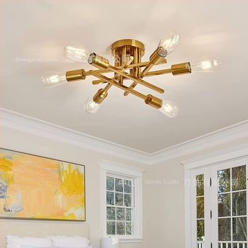 Candelabru din fier, cu mai multe brațe, LED, 220V, model N-00363