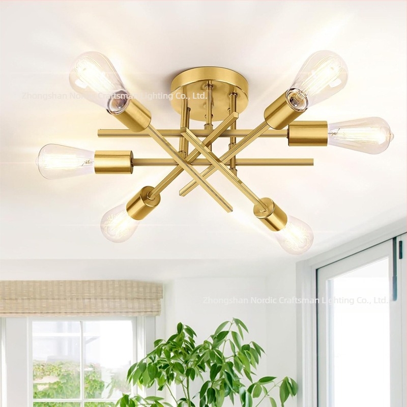 Candelabru din fier, cu mai multe brațe, LED, 220V, model N-00363