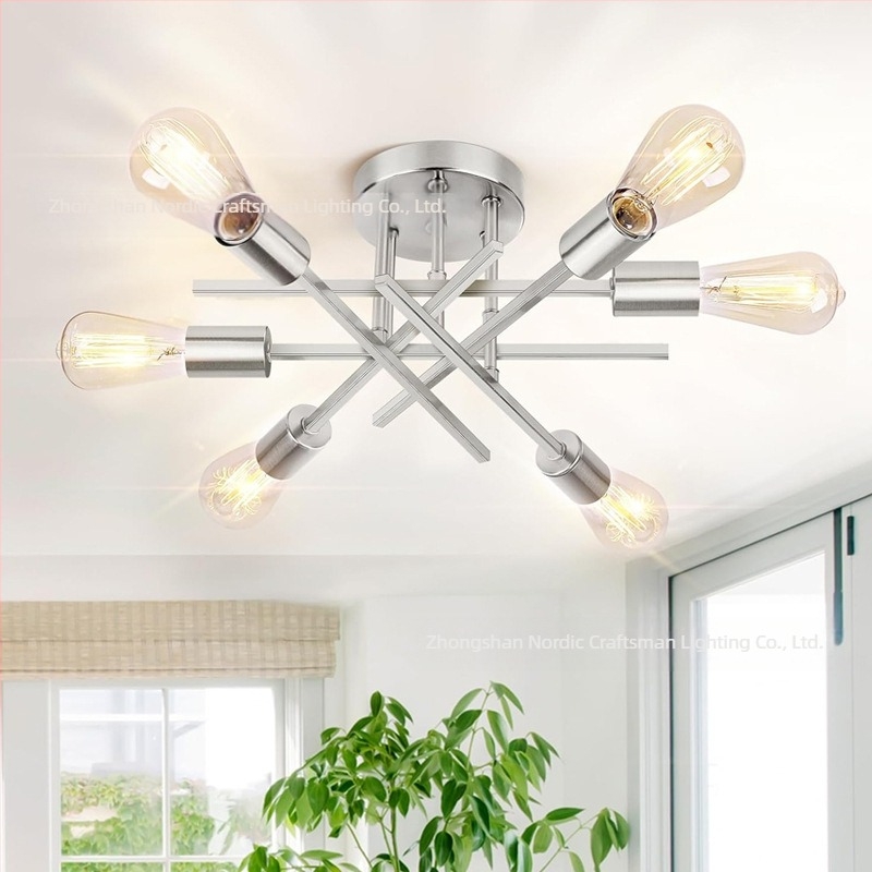 Candelabru din fier, cu mai multe brațe, LED, 220V, model N-00363