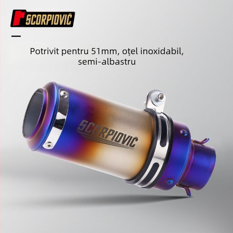 Silențios de evacuare pentru motocicletă, oțel inoxidabil, rezistent la temperaturi înalte, pentru trafic zilnic (Oțel inoxidabil; Rezistență la temperaturi înalte; Pentru trafic zilnic)