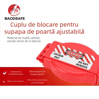 BAODSAFE încuietoare ABS pentru gate valve, model BDS-F8616, mâner din plastic tehnic pentru valve industriale, design modern
