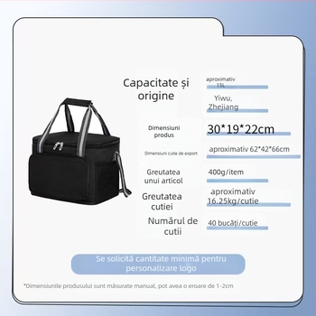Geantă termică pentru prânz Zi Shu Coco, Material Oxford, Stil modern cu o singură curea, Izolație