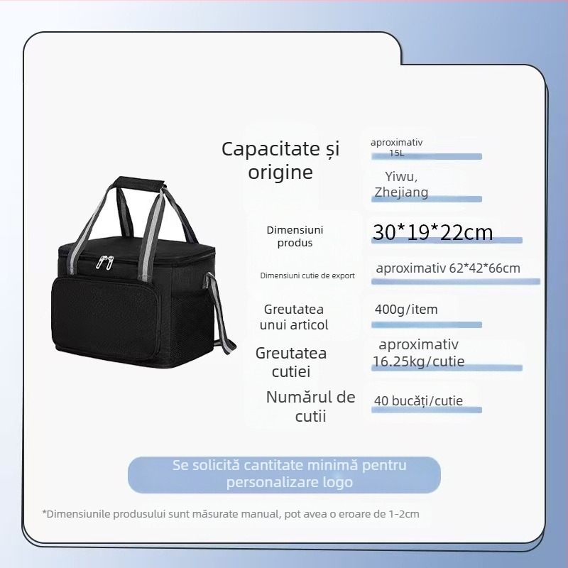 Geantă termică pentru prânz Zi Shu Coco, Material Oxford, Stil modern cu o singură curea, Izolație