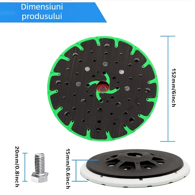 Mașină pneumatică de șlefuit cu tavă de 17 găuri și ventuză, abraziv uscat