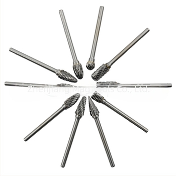 Set de 10 fișiere rotative cu caneluri simple și duble, freză din aliaj dur, unealtă CNC pentru frezare, potrivită pentru oțel și aluminiu