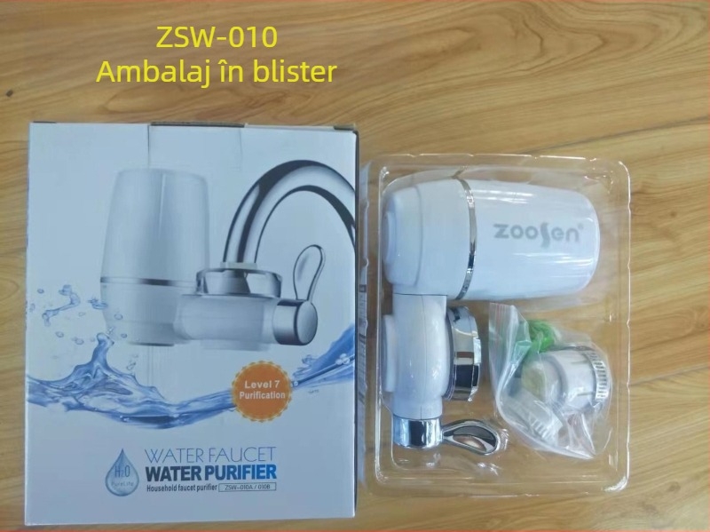 Purificator de apă pentru robinet, 7 etape, filtru ceramic, instalare fără montaj, element filtrant înlocuibil, 1000 L/zi