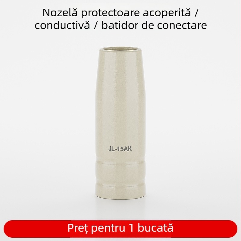 Consumabile pentru sudură cu protecție gaz: capac de protecție a duzei, duză conductivă, 15AK