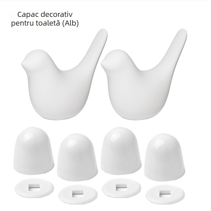 Parson Capace șuruburi pentru toaleta – ceramic ABS, kit accesorii pentru toaletă, turnare prin injecție, montaj manual