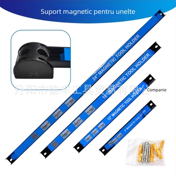 Bandă magnetică de depozitare cu cârlige pentru ustensile de bucătărie, construcție din fier