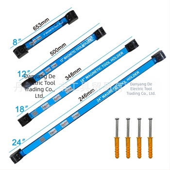 Bandă magnetică de depozitare cu cârlige pentru ustensile de bucătărie, construcție din fier