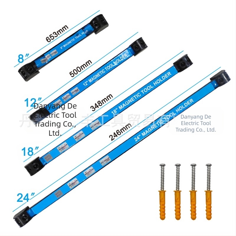 Bandă magnetică de depozitare cu cârlige pentru ustensile de bucătărie, construcție din fier