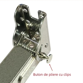 Picior telescopic din țeavă pătrată din oțel inoxidabil pentru picioarele meselor de dining, birou sau bar – pliabil, telescopic, finisaj electrogalvanizat