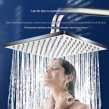Yanya cap de duș din oțel inoxidabil, funcție ploaie, model cu pulverizare superioară, temperatură de lucru 1–90°C