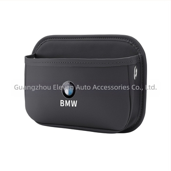 Geantă de depozitare pentru spatele scaunului auto – piele naturală, marca XI, tip suspendat, imprimare logo disponibilă.