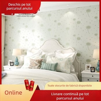 Țesătură pentru perete | Nețesut Jacquard; model Dandelion, stil pastoral, modernă simplitate; suprafață Jacquard