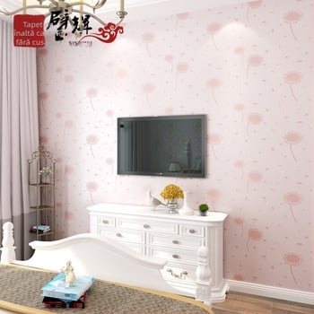 Țesătură pentru perete | Nețesut Jacquard; model Dandelion, stil pastoral, modernă simplitate; suprafață Jacquard