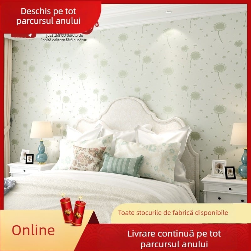 Țesătură pentru perete | Nețesut Jacquard; model Dandelion, stil pastoral, modernă simplitate; suprafață Jacquard