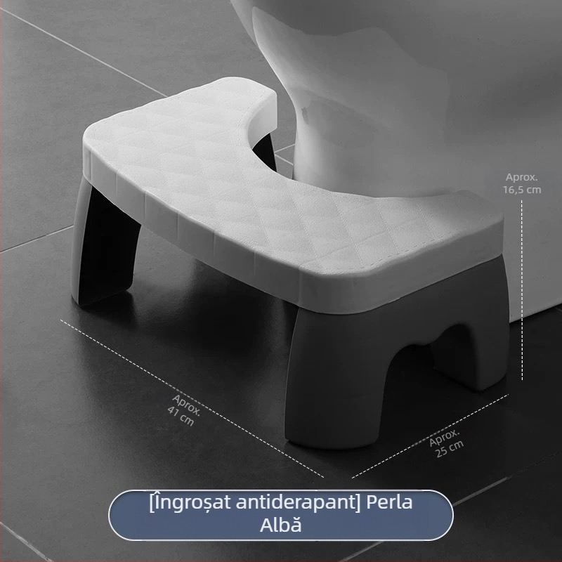 Taburet din plastic pentru toaletă - antiderapant, pentru baie și birou