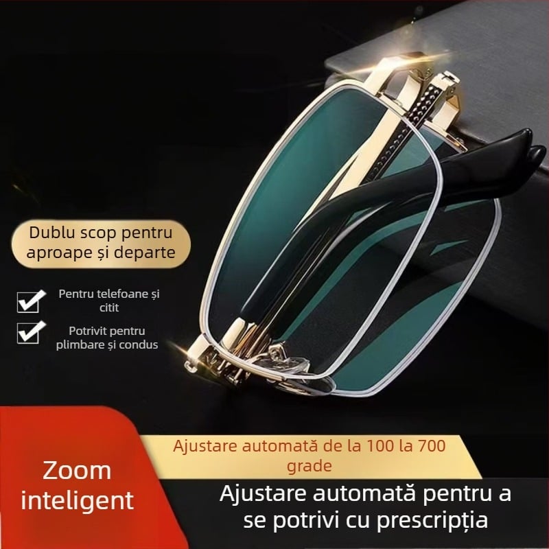 Ochelari de lectura cu protecție împotriva luminii albastre, lentile multifocale, protecție UV, pentru vedere la distanță și aproape, antioboseală