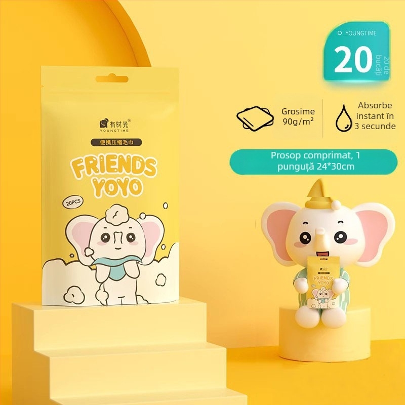 Prosoape de față de unică folosință din material nețesut, kit de călătorie, 100 bucăți, pentru curățare