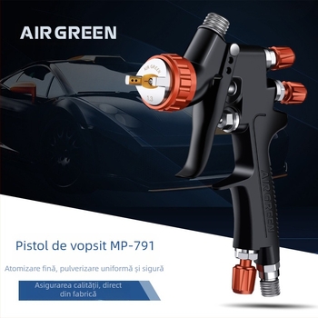 Pistol de vopsire Topcoat cu rezervor superior, atomizare înaltă, pentru autoturisme, mobilier și nave, distanță de pulverizare 200 mm