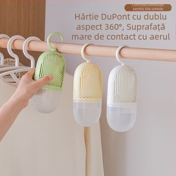 Desicant pentru garderobă cu clorură de calciu — absorbant de umezeală pentru dormitoare și garderobe, ambalat în cutie, 100 buc., 209 g/buc