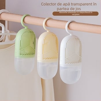 Desicant pentru garderobă cu clorură de calciu — absorbant de umezeală pentru dormitoare și garderobe, ambalat în cutie, 100 buc., 209 g/buc