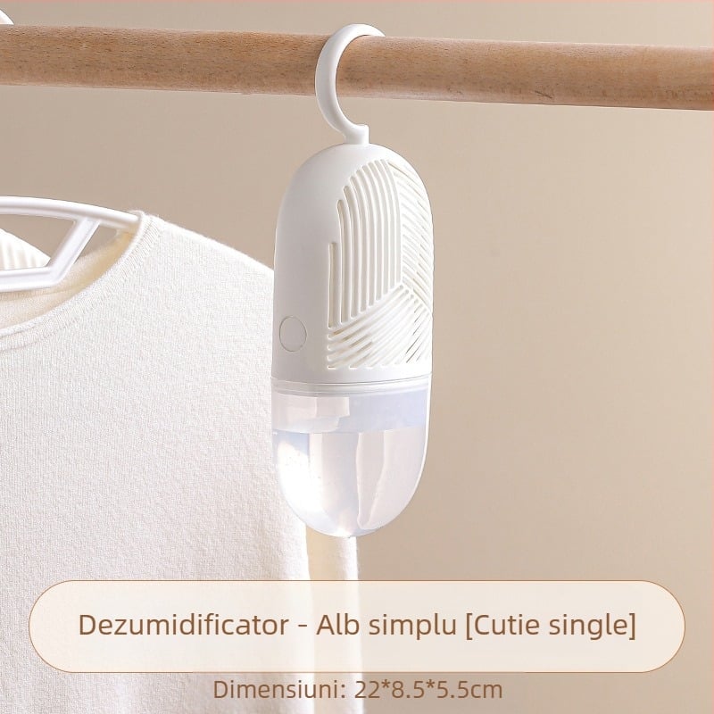 Desicant pentru garderobă cu clorură de calciu — absorbant de umezeală pentru dormitoare și garderobe, ambalat în cutie, 100 buc., 209 g/buc