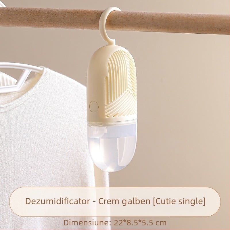 Desicant pentru garderobă cu clorură de calciu — absorbant de umezeală pentru dormitoare și garderobe, ambalat în cutie, 100 buc., 209 g/buc