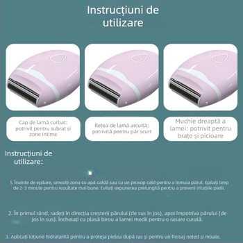 BY-668 Mașină electrică de ras pentru corp, carcasa ABS, 77 g, utilizare umedă și uscată, alimentare cu baterie, pentru îndepărtarea completă a părului de pe corp