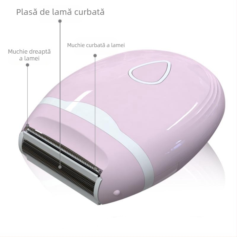 BY-668 Mașină electrică de ras pentru corp, carcasa ABS, 77 g, utilizare umedă și uscată, alimentare cu baterie, pentru îndepărtarea completă a părului de pe corp