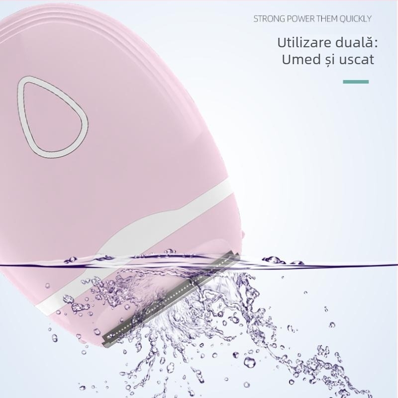 BY-668 Mașină electrică de ras pentru corp, carcasa ABS, 77 g, utilizare umedă și uscată, alimentare cu baterie, pentru îndepărtarea completă a părului de pe corp