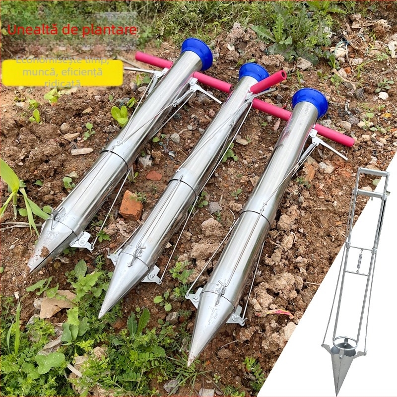 Lopată pentru transplantarea răsadurilor — transplantator universal de răsaduri, corp din oțel cu conținut înalt de carbon, mâner din oțel, model BD-ZY002