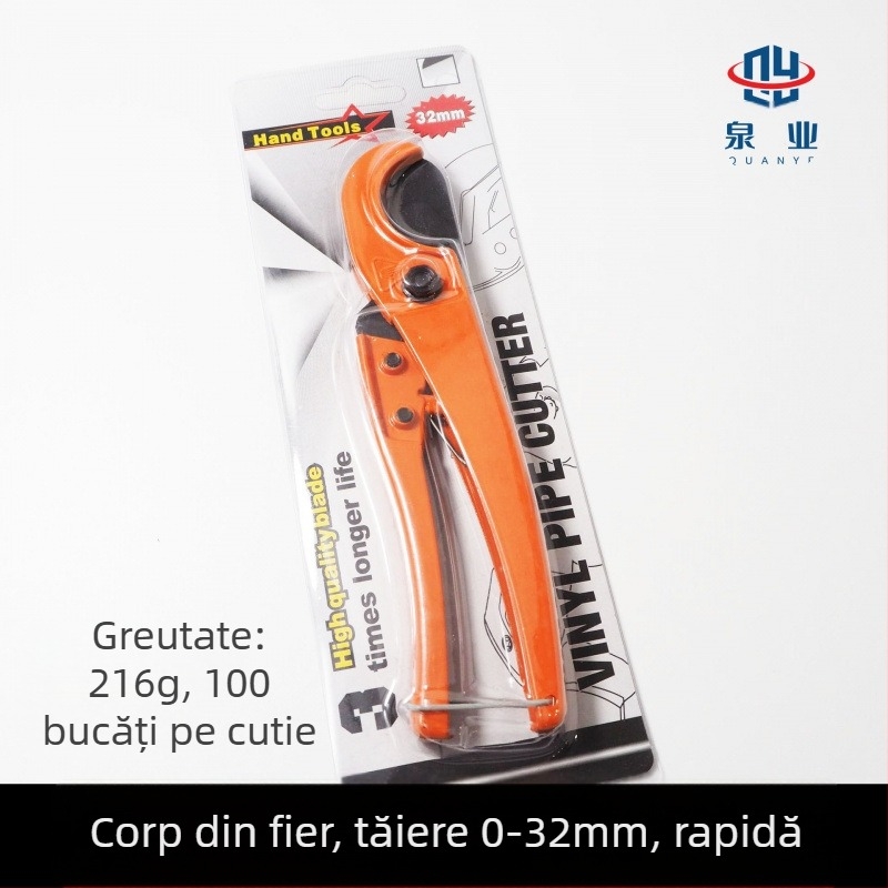 Foarfece PPR pentru tăiere profesională a conductelor PVC, tăietor de conducte, lamă SK5 cu acoperire teflon, brand Quanye, stil Light Luxury