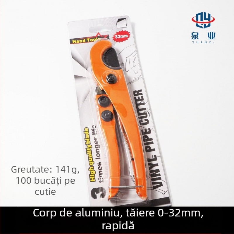 Foarfece PPR pentru tăiere profesională a conductelor PVC, tăietor de conducte, lamă SK5 cu acoperire teflon, brand Quanye, stil Light Luxury