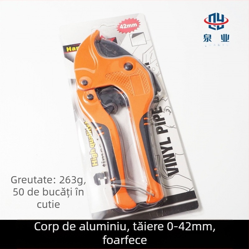 Foarfece PPR pentru tăiere profesională a conductelor PVC, tăietor de conducte, lamă SK5 cu acoperire teflon, brand Quanye, stil Light Luxury