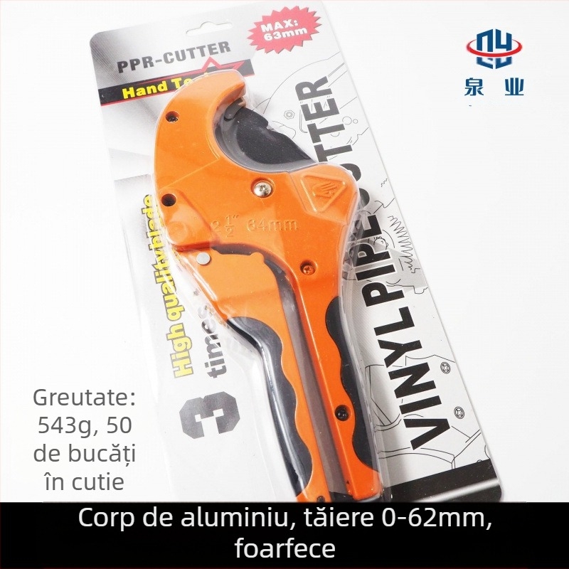 Foarfece PPR pentru tăiere profesională a conductelor PVC, tăietor de conducte, lamă SK5 cu acoperire teflon, brand Quanye, stil Light Luxury