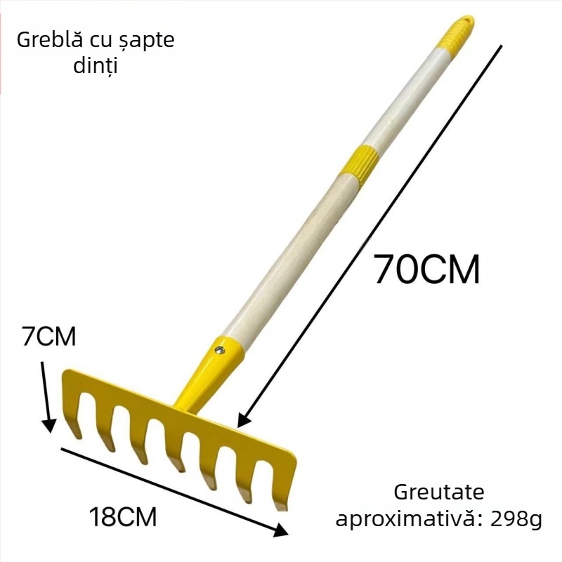Set lopăți pentru nisip și grădină – corp din fier, mâner din lemn, cap 323 g, potrivit pentru grădină acasă și activități în aer liber la malul mării