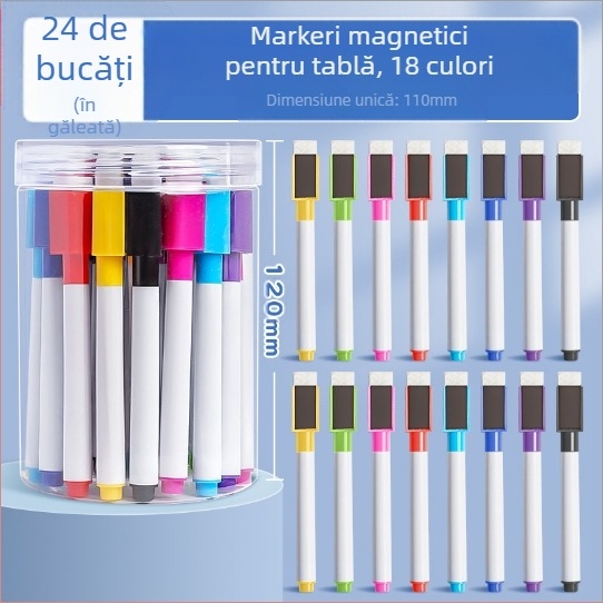 Go Grass LC002S Marker de tablă – pe bază de apă, pachet 10 buc., Carcasă din plastic, Ambalat în cutie