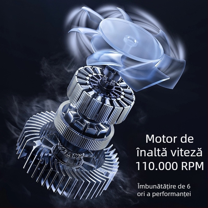 Uscător de păr cu motor brushless, 1300 W, ioni negativi, aer rece/cald, protecție împotriva supraîncălzirii