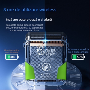 Ventilator de talie pentru sport, alimentare USB, motor fără perii, 3 trepte, zgomot 36–45 dB, 5V 3W, baterie încorporată 2000–4000 mAh