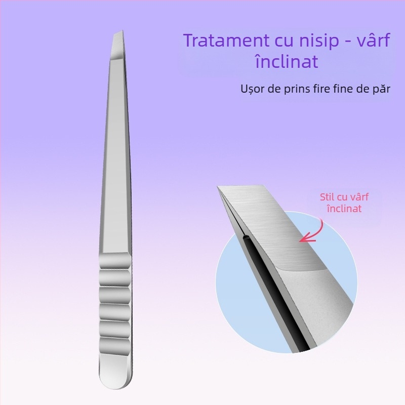 Clește pentru sprâncene din oțel inoxidabil — instrument compact de frumusețe, 13,5 g