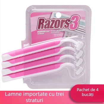 Maifeng aparat de ras pentru femei – manual, set 4 bucăți, lamă din oțel inoxidabil cu 3 straturi