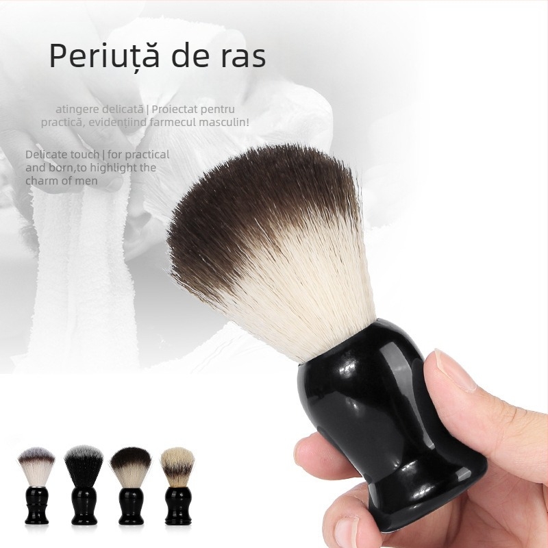 Perie de barbă Razor, mâner din plastic ABS, păr de mistreț, greutate netă 50 g