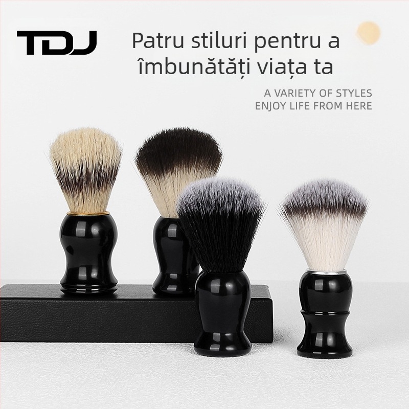 Perie de barbă Razor, mâner din plastic ABS, păr de mistreț, greutate netă 50 g