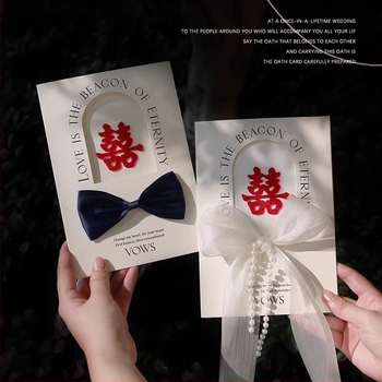 Carte de jurământ pentru nuntă — set de două, din hârtie, ambalaj în pungă OPP, Brand: AIDEZHUTI/Love de Theme, Categorie: Carte de jurământ, Ocazie: Nuntă