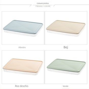KUCOCO Cutie de depozitare pentru dumplings, design multi-strat, potrivită pentru dumplings și wontons, pentru frigider și congelator, material PP