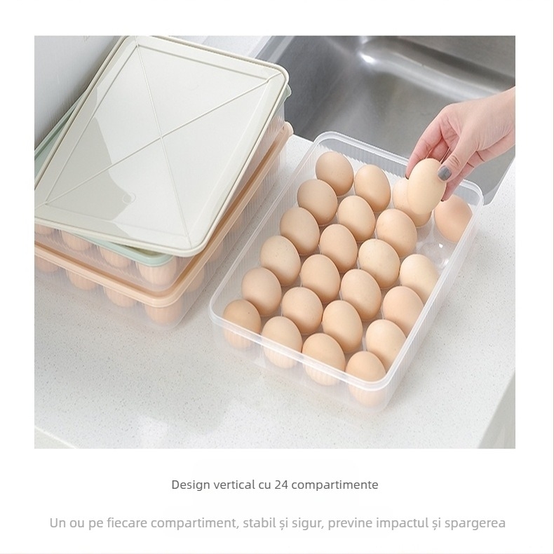 KUCOCO Cutie de depozitare pentru dumplings, design multi-strat, potrivită pentru dumplings și wontons, pentru frigider și congelator, material PP